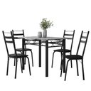 Ver imagem 1 de Conjunto de Mesa Sala de Jantar com 4 Cadeiras Leia Tubular Granito 1,20m Artefamol