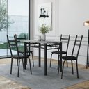 Ver imagem 2 de Conjunto de Mesa Sala de Jantar com 4 Cadeiras Leia Tubular Granito 1,20m Artefamol