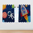 Ver imagem 2 de Cortina Infantil Astronauta Foguete Menino 2,60x1,50 Mod2