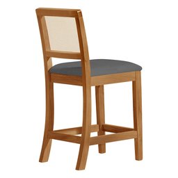 Banqueta Estofada com Encosto Média para Ilha Bar Cozinha Area Gourmet Rubi - 3