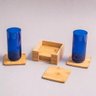 Jogo de Porta Copos Quadrado de Bambu 6 Peças - 2