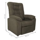 Ver imagem 3 de Poltrona Reclinável Almofadada Ripon Veludo Light Cappuccino