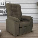 Ver imagem 1 de Poltrona Reclinável Almofadada Ripon Veludo Light Cappuccino