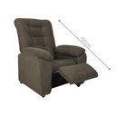 Ver imagem 2 de Poltrona Reclinável Almofadada Ripon Veludo Light Cappuccino