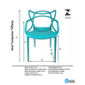Kit com 4 Cadeira Allegra Azul Turquesa Sala de Janta, Bares - 10