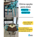 Ver imagem 3 de Kit com 4 Cadeira Allegra Azul Turquesa Sala de Janta, Bares
