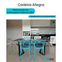 Ver imagem 2 de Kit com 4 Cadeira Allegra Azul Turquesa Sala de Janta, Bares