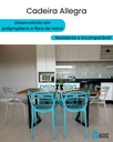 Ver imagem 2 de Kit com 4 Cadeira Allegra Azul Turquesa Sala de Janta, Bares