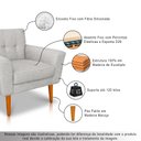 Ver imagem 5 de Poltrona Sala de Estar Bia Pés Palito Linho Cinza M3 - Monari Design