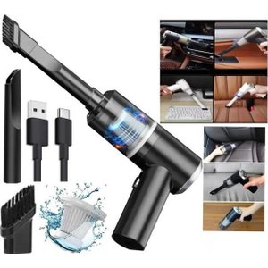 Mini Aspirador de Pó sem Fio Portátil Preto Usb