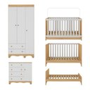 Ver mais imagens de Quarto de Bebê Completo Berço Americano 3 em 1 Colchão Dengo Multimóveis Mp4608 Madeirado/branco
