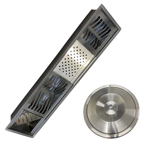 Lixeira 5L + Calha Canal Módulos Removíveis Organizador Inox - 2