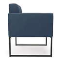 Ver imagem 5 de Poltrona Elisa Suede Azul Marinho Base Metálica Industrial Preto - D'Rossi
