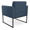 Ver imagem 4 de Poltrona Elisa Suede Azul Marinho Base Metálica Industrial Preto - D'Rossi