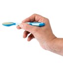 Ver imagem 5 de Kit Talheres para Bebê Flexíveis e Termossensíveis Garfo e Colher Silicone Buba Azul