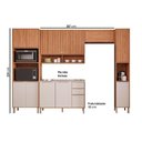 Ver imagem 2 de Módulo Cozinha Mgm Divina 5 Peças (2aéreos+1balcão+1paneleiro+1torrequente) C5p185 Freijo-off