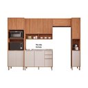 Ver imagem 4 de Módulo Cozinha Mgm Divina 5 Peças (2aéreos+1balcão+1paneleiro+1torrequente) C5p185 Freijo-off