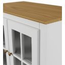 Ver imagem 5 de Armário Aéreo com Vidro 3 Portas Estilo Farmhouse - Branco