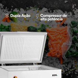 Freezer e Conservador Horizontal Eos 282 Litros Ecogelo Efh350x 220v - 2