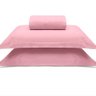 Jogo de Cama Solteiro King Malha Liso 2 Peças Image Rose - 3