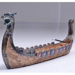 Incensário Vareta Barco Viking Drakkars Resina Cobre 33 Cm - 4