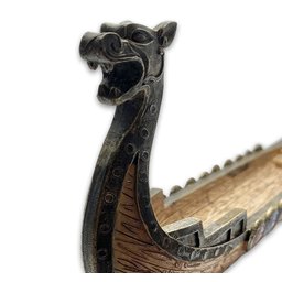 Incensário Vareta Barco Viking Drakkars Resina Cobre 33 Cm - 3