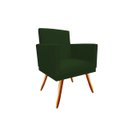 Ver imagem 2 de Poltrona Decorativa Nina Suede Verde Pés Madeira Ms Decor