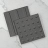 Piso Tátil Alerta Direcional 16pçs Pvc 25x25 Cores Total 1m² Cinza Alerta - 1