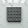 Piso Tátil Alerta Direcional 16pçs Pvc 25x25 Cores Total 1m² Cinza Alerta - 2