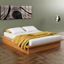 Ver imagem 5 de Kit Quarto Cama Cabeceira Ripada 2 Mesas Casal MDF Off White com Freijó Dalla Costa Móveis