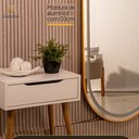 Ver imagem 4 de Espelho Jateado com Led Quente/frio Grande Corpo Inteiro com Moldura Oval 170x70cm Luxo Dourado