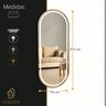 Espelho Jateado com Led Quente/frio Grande Corpo Inteiro com Moldura Oval 170x70cm Luxo Dourado - 7