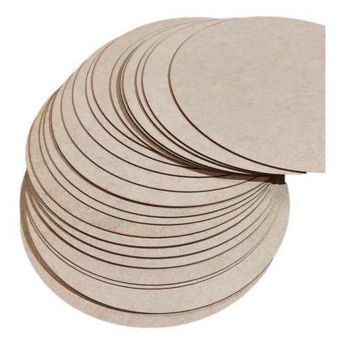 Grupo Com 50Unid Redondo Base Mdf Nova Decor Jogo De Souplat De Madeira Mdf Multiuso - 1