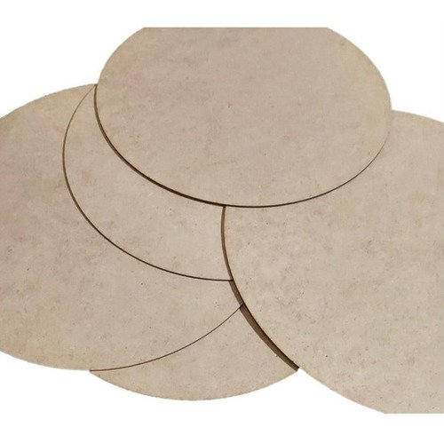 Grupo Com 50Unid Redondo Base Mdf Nova Decor Jogo De Souplat De Madeira Mdf Multiuso - 4