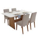 Ver imagem 1 de Conjunto Sala de Jantar Mesa 1,20m Maira 4 Cadeiras Milano Viero