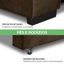 Ver mais imagens de Sofa Retratil Reclinavel 2 Lugares 2,30 Vitória Veludo Marrom Lansofbr