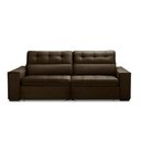Ver imagem 2 de Sofa Retratil Reclinavel 2 Lugares 2,30 Vitória Veludo Marrom Lansofbr
