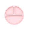 Prato de Silicone Bebê Infantil com Divisórias e Ventosa Silicone Rosa - 3