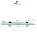 Ver imagem 3 de Prateleiras de Vidro Transparente 30x10 com Suporte Metal