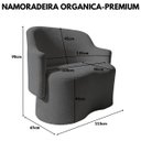 Ver imagem 2 de Namoradeira 2 Lugares Orgânica Decorativa Elegante Estofada Redonda Design Moderno Sala Estar