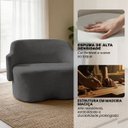 Ver imagem 6 de Namoradeira 2 Lugares Orgânica Decorativa Elegante Estofada Redonda Design Moderno Sala Estar