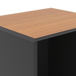 Conjunto de Escritório Smart 9 Livreiro 1 Buffet e 10 Mesas 90cm - Preto e Cedro - 4