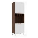 Ver imagem 1 de Paneleiro 4 Portas 70cm C/1 Nicho Para Microondas Safira