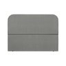 Cabeceira Estofada King Alana 195cm Linho Cinza Escuro - 1