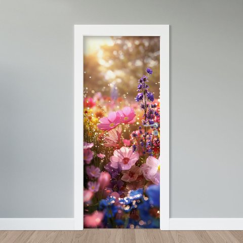 Adesivo de Porta - Flores Silvestres