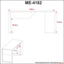 Ver imagem 2 de Mesa para Escritório 160cm ME4182 Amêndoa/Preto - Tecnomobili