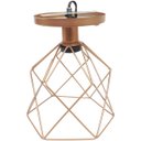 Ver imagem 6 de 2 Lustre Teto Plafon + 2 Lâmpada Led St64 Industrial Aramado Cálice Retrô Luminária Vintage - Cobre 