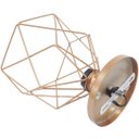 Ver imagem 5 de 2 Lustre Teto Plafon + 2 Lâmpada Led St64 Industrial Aramado Cálice Retrô Luminária Vintage - Cobre 