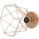 Ver imagem 3 de 2 Lustre Teto Plafon + 2 Lâmpada Led St64 Industrial Aramado Cálice Retrô Luminária Vintage - Cobre 