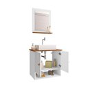 Ver imagem 5 de Gabinete Arm Banheiro Deli 2 Portas com Cuba Torino Branca Branco/carrara/nature